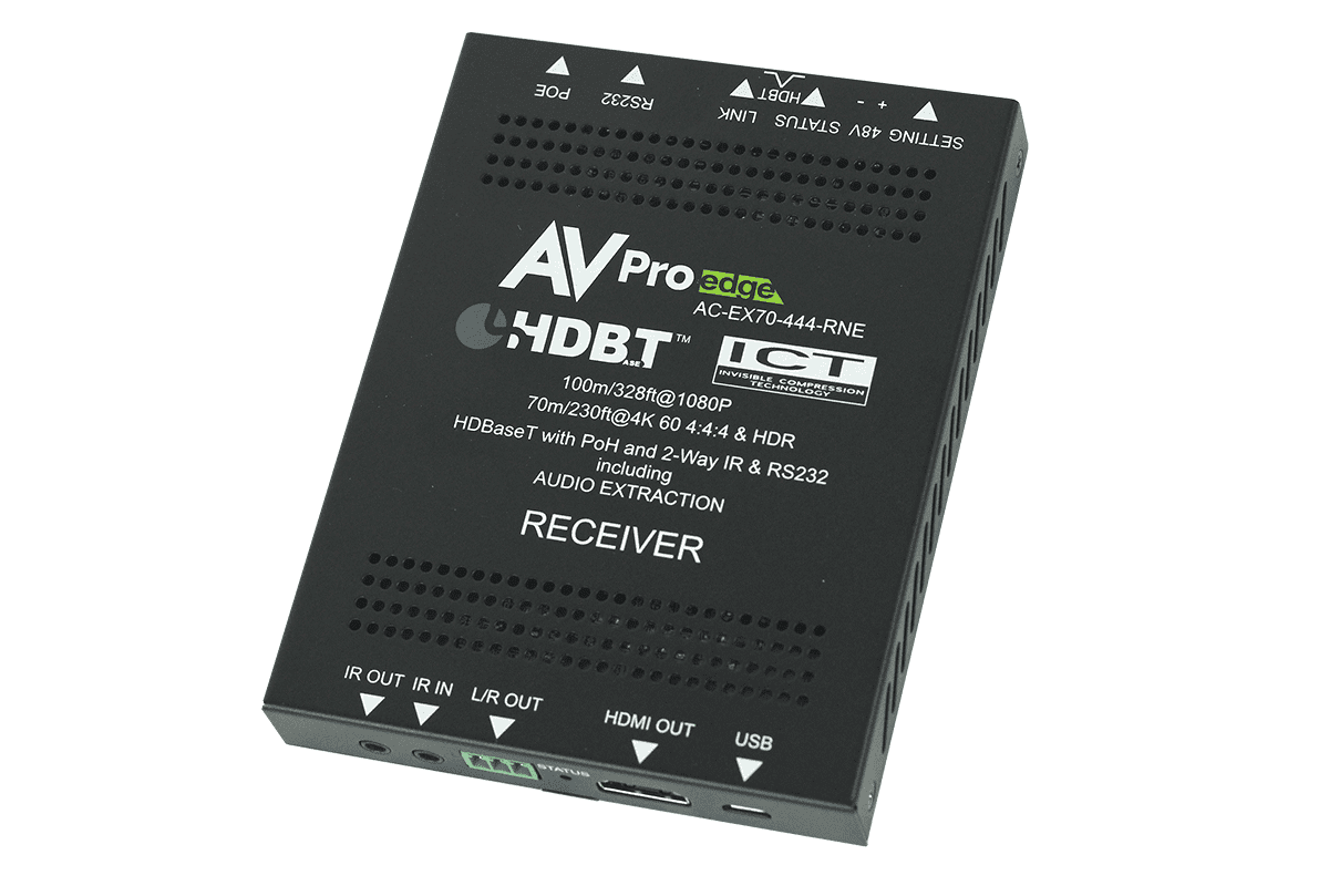 Afbeelding van HDMI Receiver HDBaseT 18G ICT 70m 4K (100m HD) w/PSU