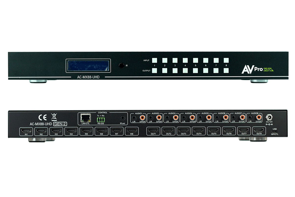 Afbeelding van Matrix Switch HDMI 8x8 10.2G w/Dual Audio Deembedding