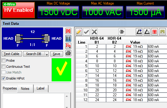 Bild von Testsysteem HVX optie 4-Wire Measurement 1m-15 Ohm