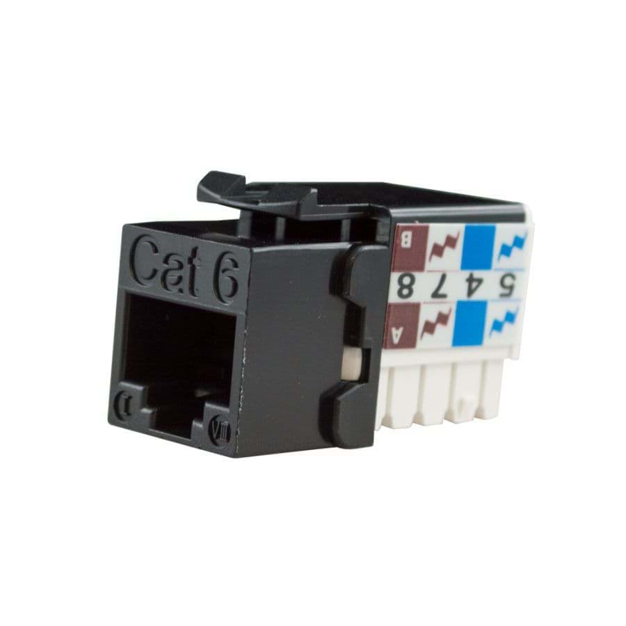 Afbeelding van keystone RJ45/IDC CAT6 UTP zwart 90gr SCP