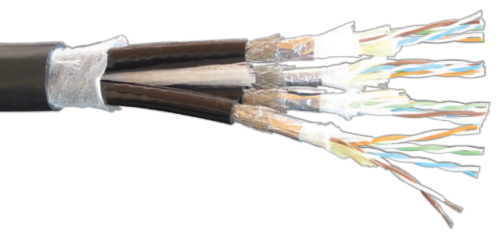 Afbeelding van datakabel MULTI 4x CAT5E SFTP AWG24/7 PVC zwart Proplex Ultra