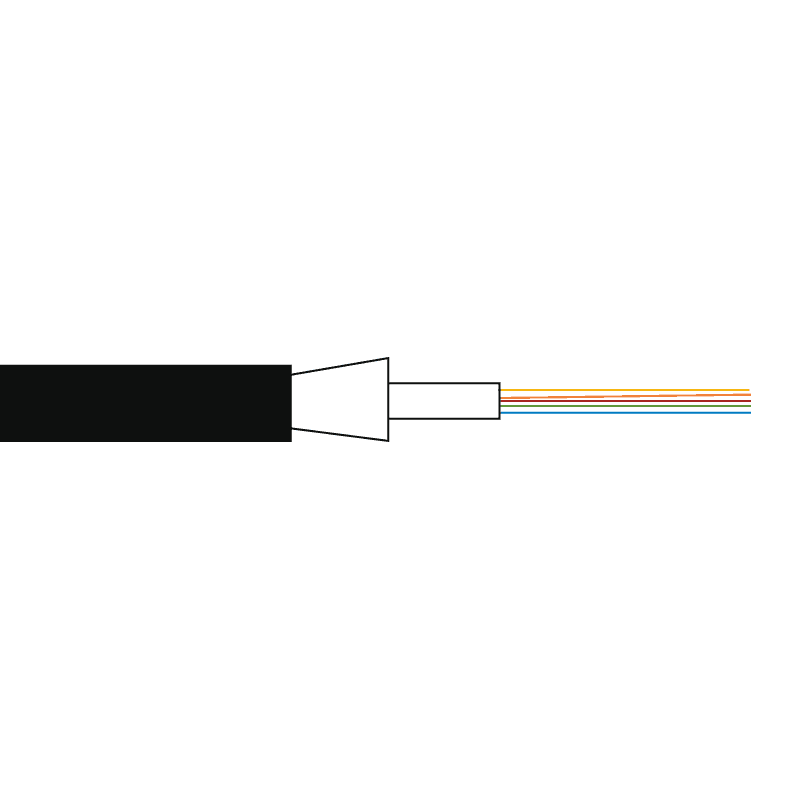 Afbeelding van Loose Tube cable MultiMode  4xOM3 250um Dca-s2d1a1 black