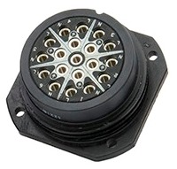 Afbeelding van Showline 19 pin panel w/out nut fem. black crimp LNE