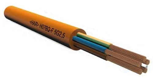 Afbeelding van polyurethaankabel H07BQ-F  4G2.5mm2 PUR oranje HASPEL 500m