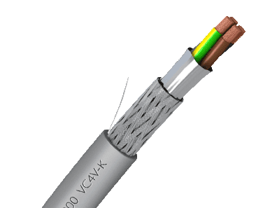 Picture of afgeschermde kabel VC4V-K/LIYCY  3G2.5mm2 JZ Cca-s3d2a3 0,6/1kV grijs