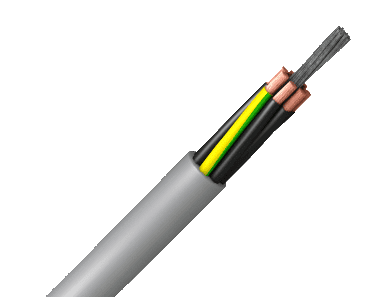 Afbeelding van stuurstroomkabel H05VV5-F  3G2.5mm2 PVC Eca grijs