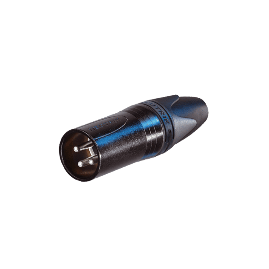 Afbeelding van DMX afsluiter XLR 3p male zwart Neutrik