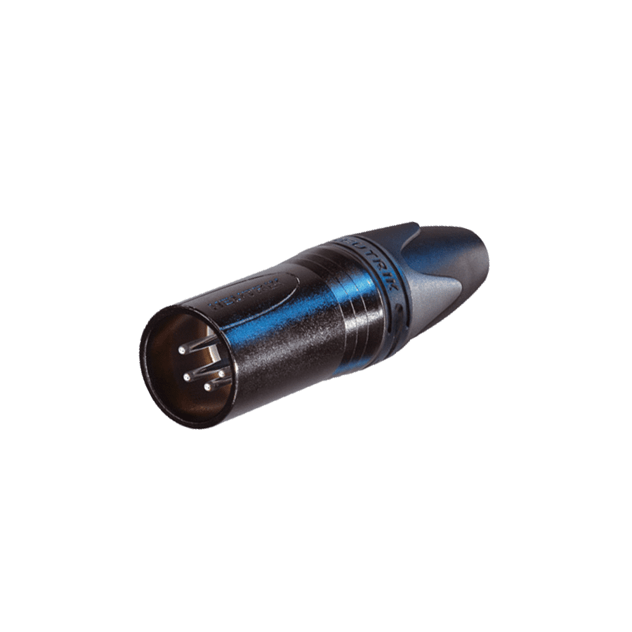 Afbeelding van DMX afsluiter XLR 4p male zwart Neutrik