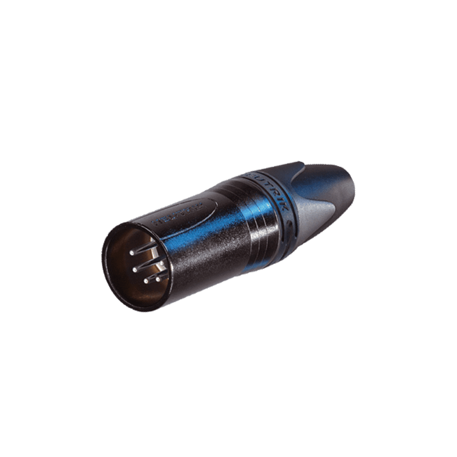 Afbeelding van DMX afsluiter XLR 5p male zwart Neutrik