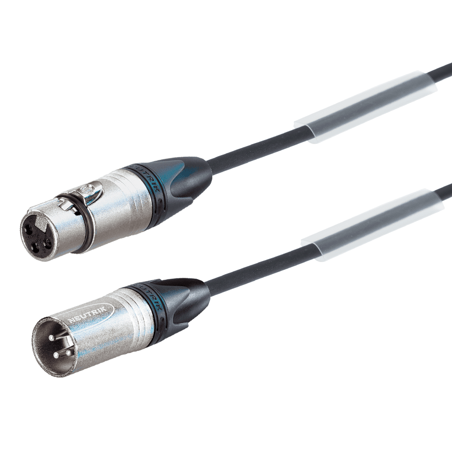 Afbeelding van microfoonkabel FLEX zwart XLR 3p nikkel  1,0m perivox-Neutrik