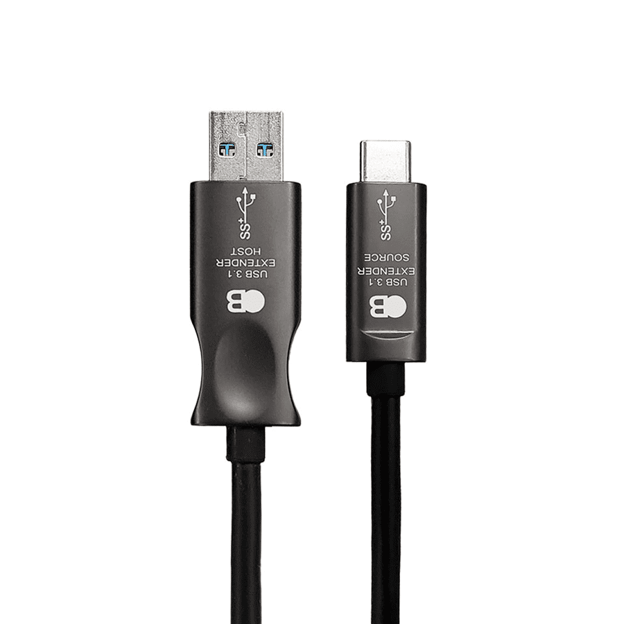 Afbeelding van USB 3.1 kabel USB-A-male > USB-C-male zwart  5m BulletTrain