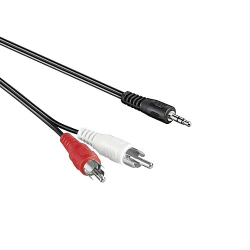 Afbeelding van audiokabel jack 3,5mm stereo > 2x RCA-male  3,0m