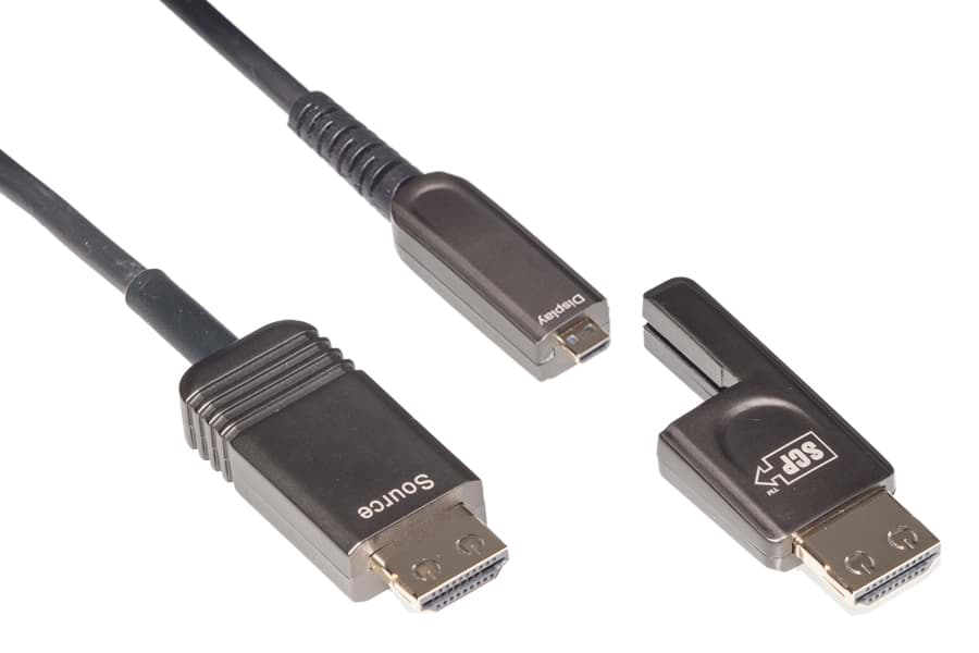 Afbeelding van HDMI kabel Fiber Hybrid + connector  15m 4K/UHD@60 18Gbps Cca-s1-d0-a3