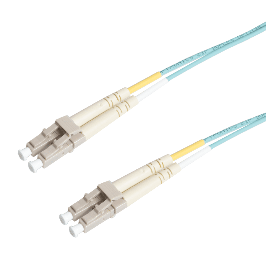 Afbeelding van patchcord MultiMode Duplex LC-LC  0.2m OM3 Aqua d2mm Enhanced