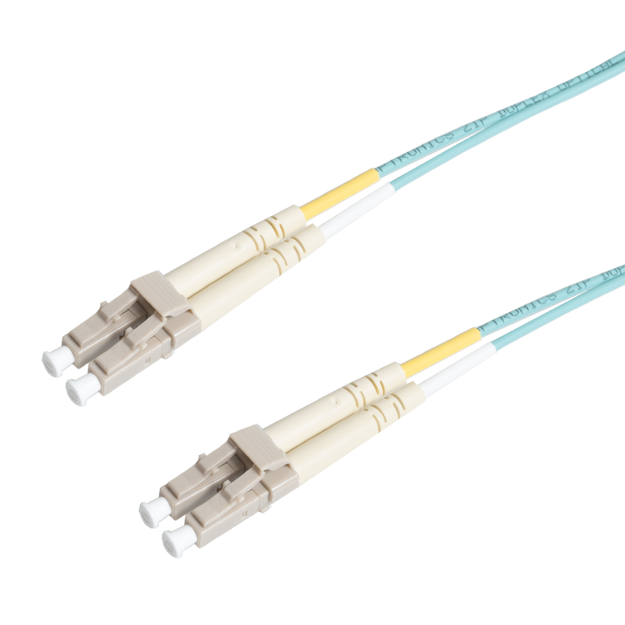 Afbeelding van patchcord MultiMode Duplex LC-LC  1.0m OM4 Aqua d2mm Enhanced