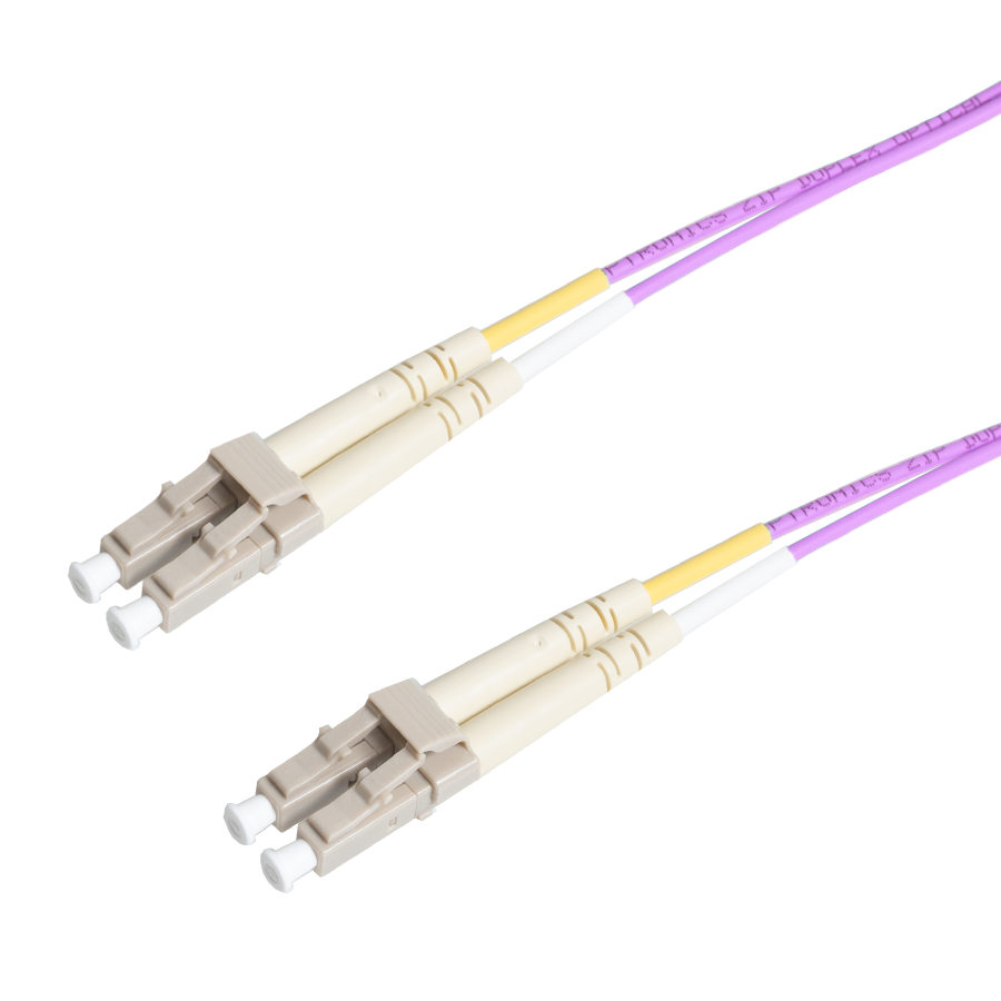 Afbeelding van patchcord MultiMode Duplex LC-LC  1.0m OM4 Violet d2mm Enhanced