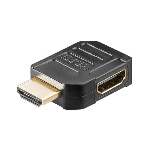 Afbeelding van HDMI adapter male - female haaks-rechts zwart