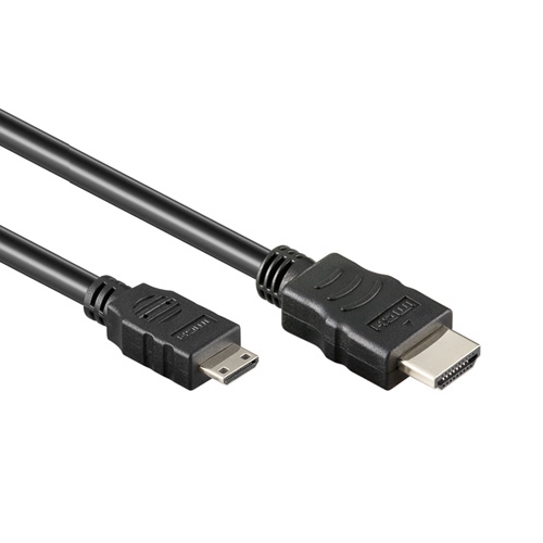 Afbeelding van HDMI kabel A naar HDMI-C mini zwart 2,0m