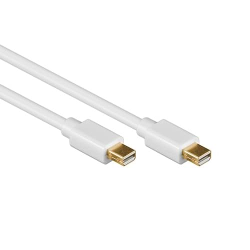 Afbeelding van Mini DisplayPort kabel male - male wit 1,0m