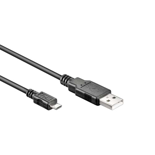 Afbeelding van USB 2.0 adapterkabel USB-A-male > USB-Micro-B-male zwart 0,5m