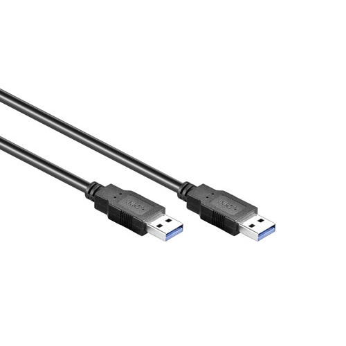 Afbeelding van USB 3.0 kabel USB-A-male > USB-A-male zwart 2,0m