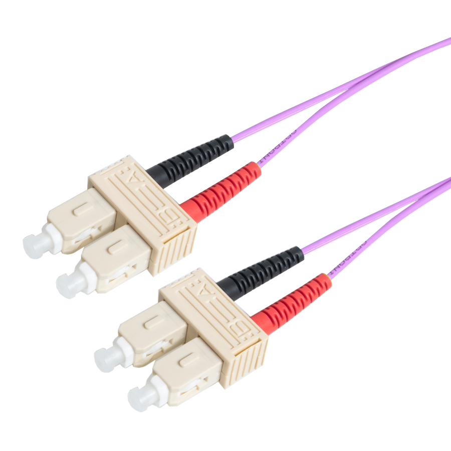 Afbeelding van patchcord MultiMode Duplex SC-SC  1.0m OM4 Violet d3mm Enhanced