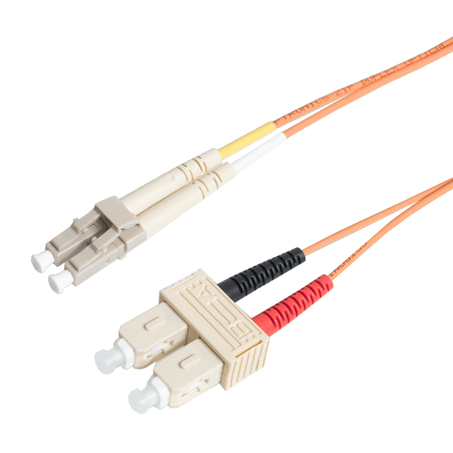 Afbeelding van patchcord MultiMode Duplex LC-SC  0.5m OM1 Orange d3mm Enhanced