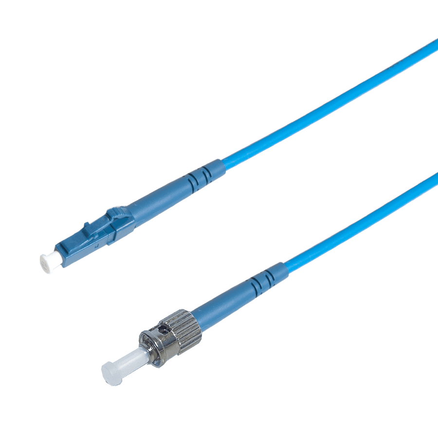 Afbeelding van patchcord SingleMode Simplex LC-ST  0.5m G652D Armored Blue Enhanced