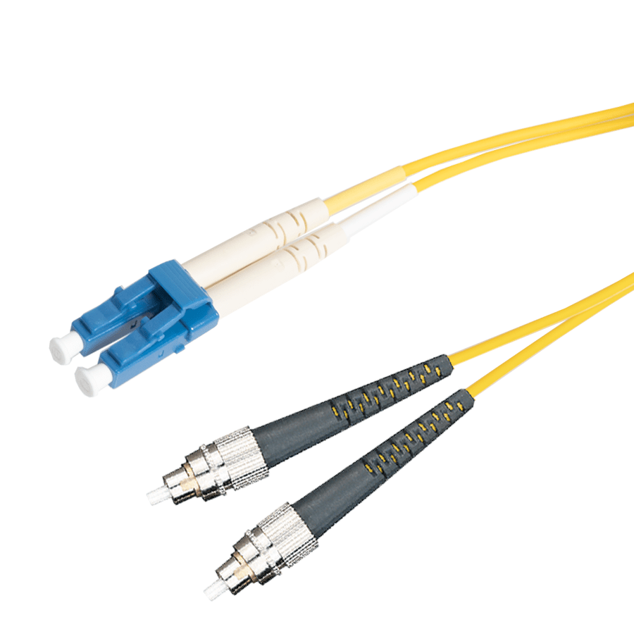 Afbeelding van patchcord SingleMode Duplex LC-FC  1.0m G652D Yellow d2mm Enhanced