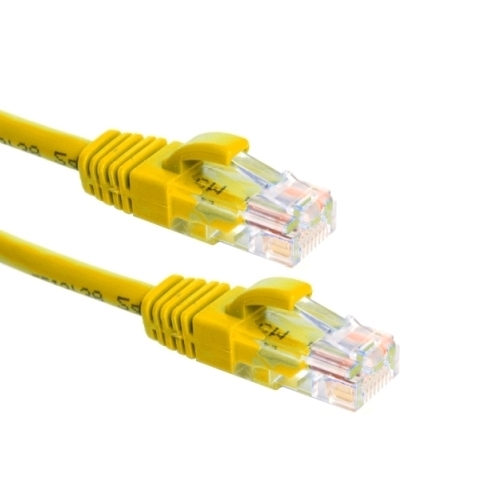 Afbeelding van patchkabel CAT6 U/UTP 4P24 PVC geel RJ45 snagless  0.5m