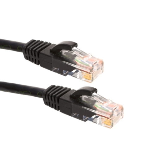 Afbeelding van patchkabel CAT6 U/UTP 4P24 PVC zwart RJ45 snagless  0.5m