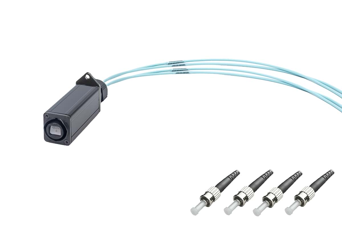 Afbeelding van Fiber BreakOut opticalCON QUAD > 4x 0.5m ST MultiMode OM3