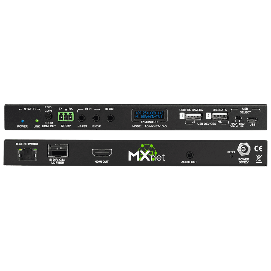 Afbeelding van MXnet 1G-V1 Decoder HDMI USB IR RS232 Fiber RJ45