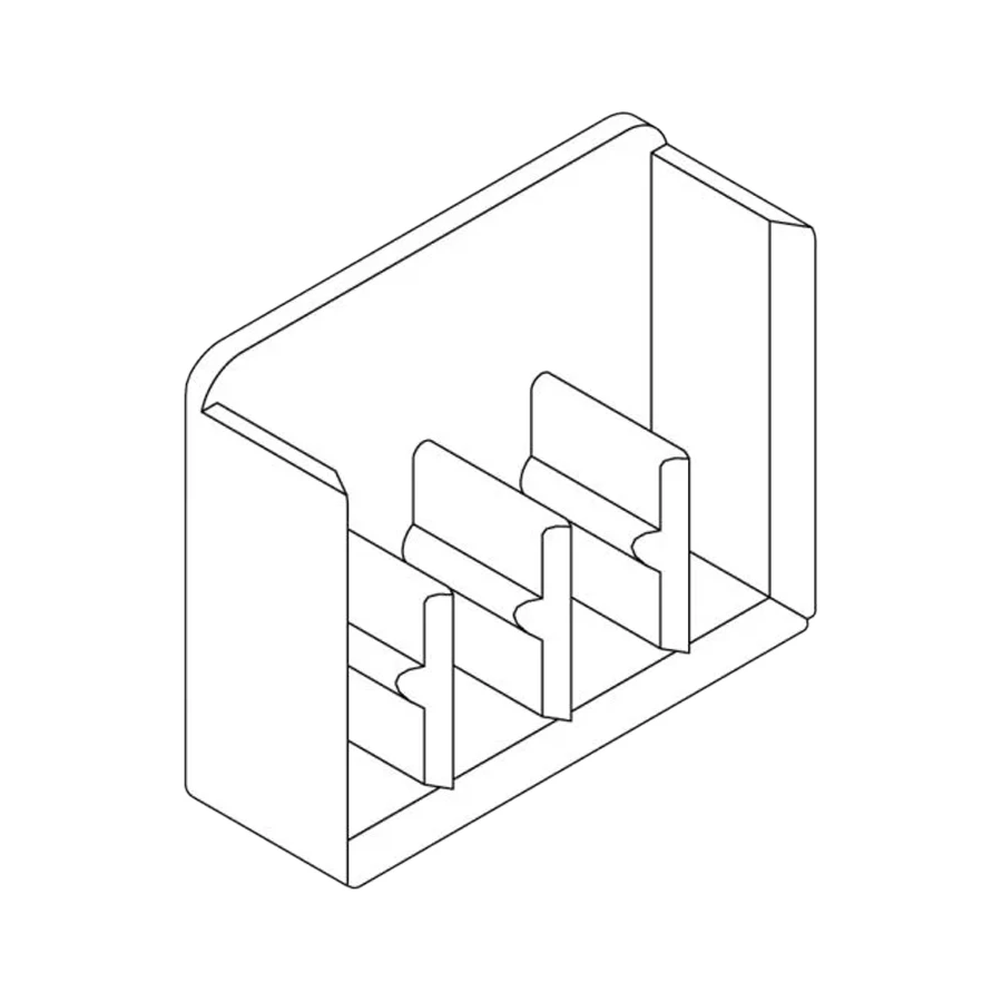 Picture of Doorverbindingsrail eindkap 4F grijs