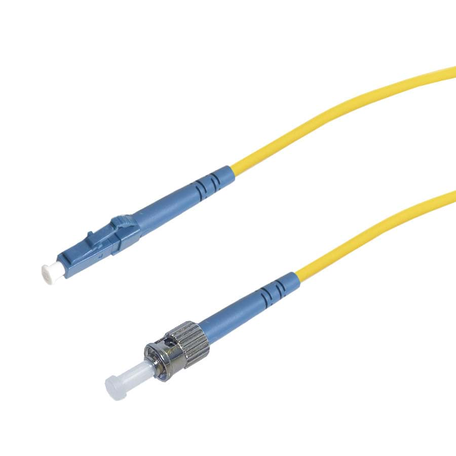 Afbeelding van patchcord SingleMode Simplex LC-ST 0.5m G652D Armored Yellow Enhanced