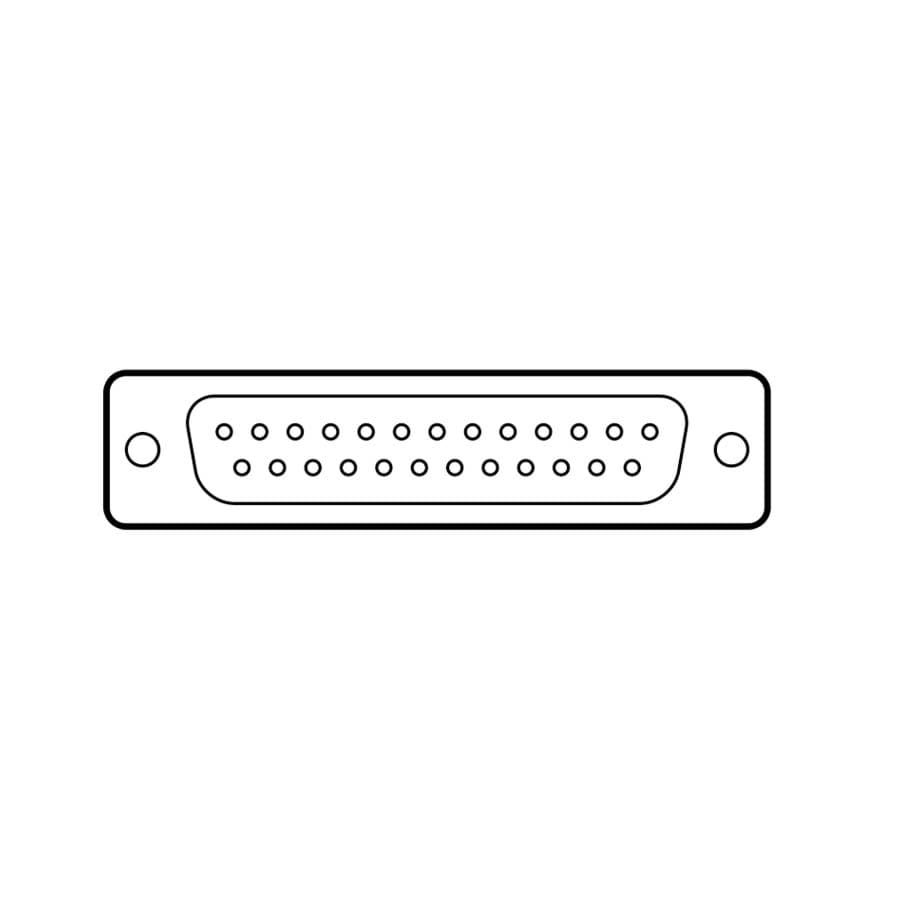 Afbeelding van D-sub connector 25p male PCB tinned dimple