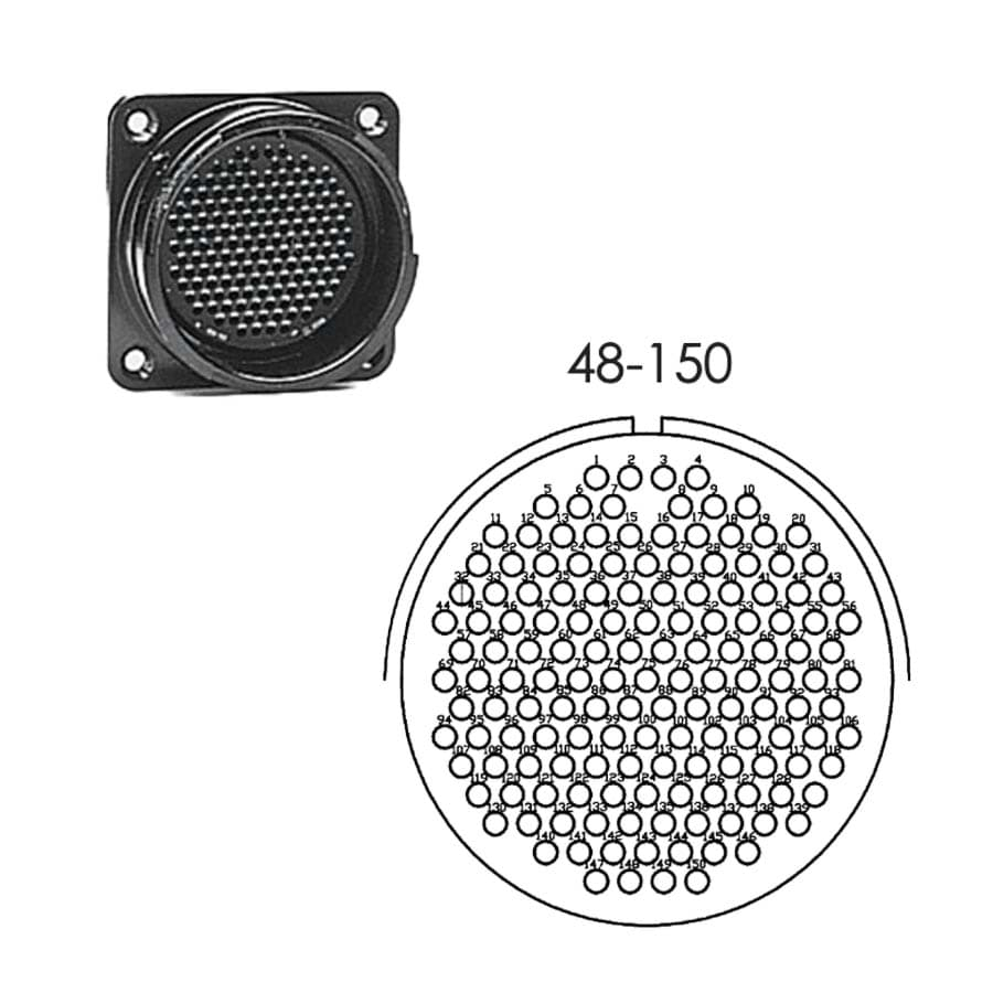 Afbeelding van LK 150p panel w/out nut male Tourline crimp