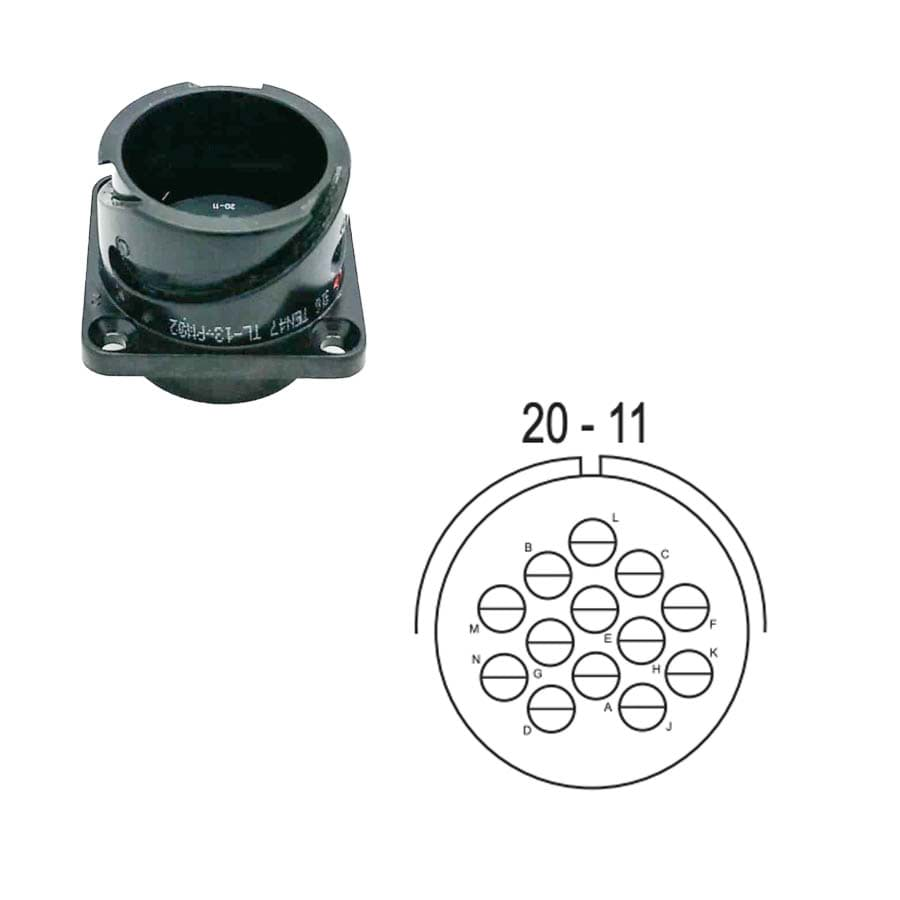 Afbeelding van LK 13p panel w/out nut male crimp