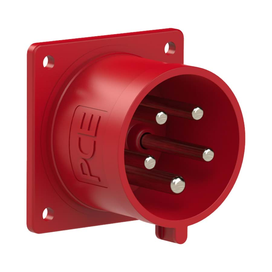 Afbeelding van CEE toestel-inbouw 5p  32A 400V 6h rood 75x75mm IP44 PCE