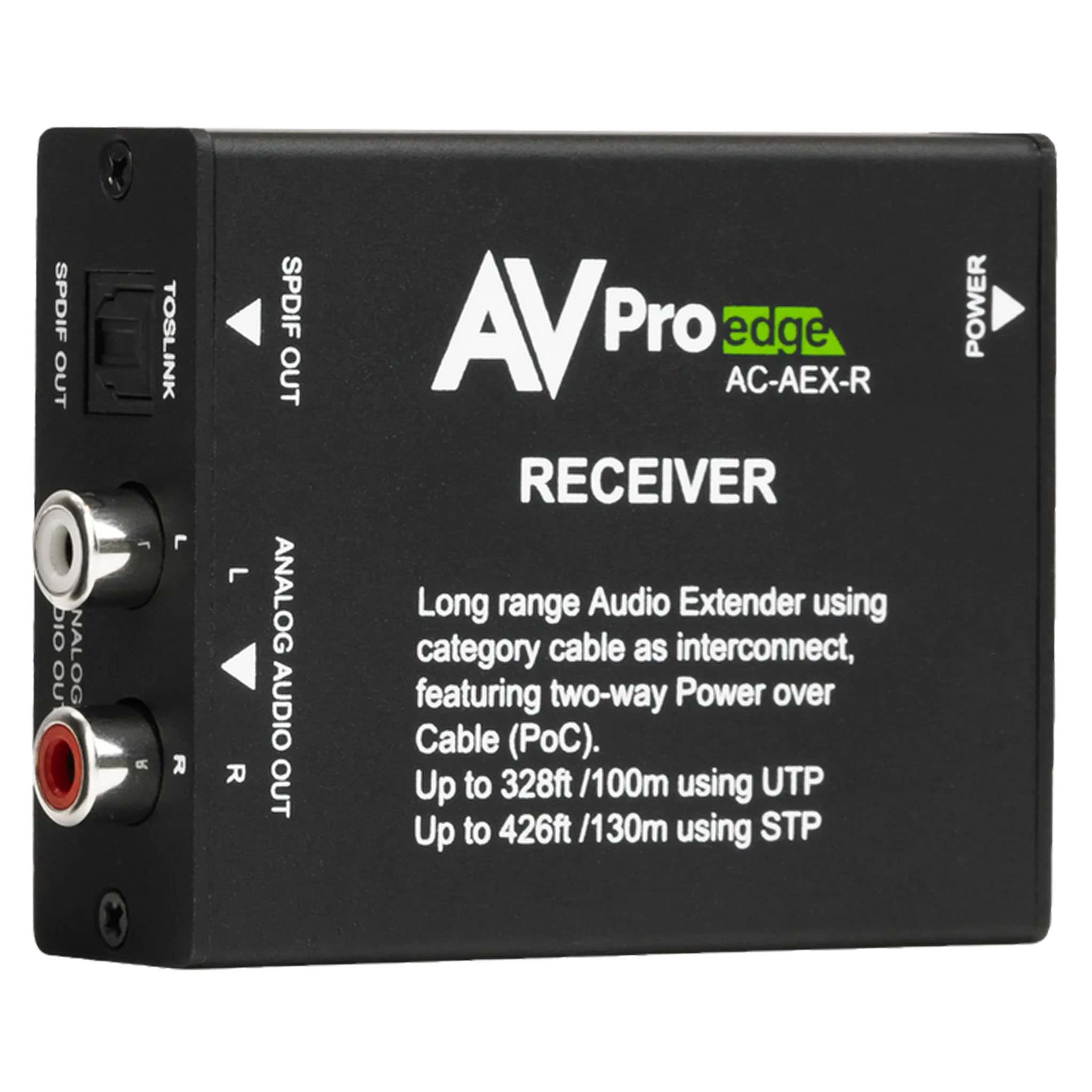 Afbeelding van Audio Extender Reciever CAT 100m to 2RCA+SPDIF