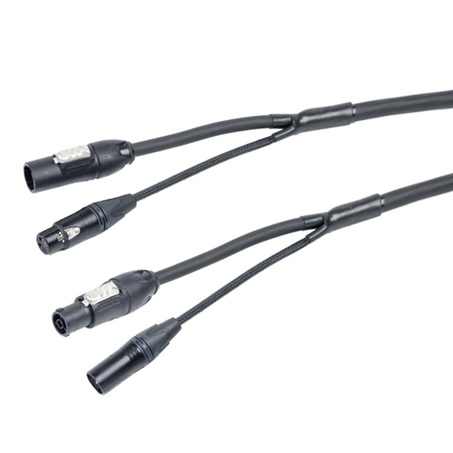 Afbeelding van combi Power+Audio 1,5mm2 powerCON TRUE1 + XLR3 zwart  2,5m d15mm