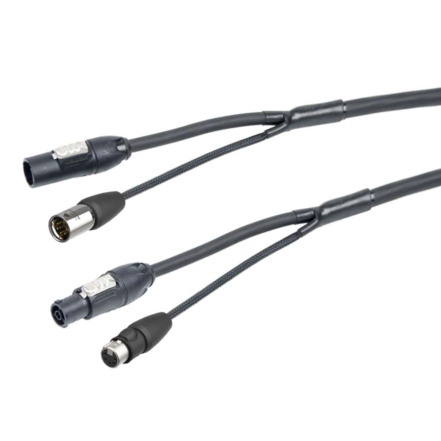 Afbeelding van combi Power+DMX 1,5mm2 powerCON TRUE1 + XLR5-TOP  2,5m d17mm