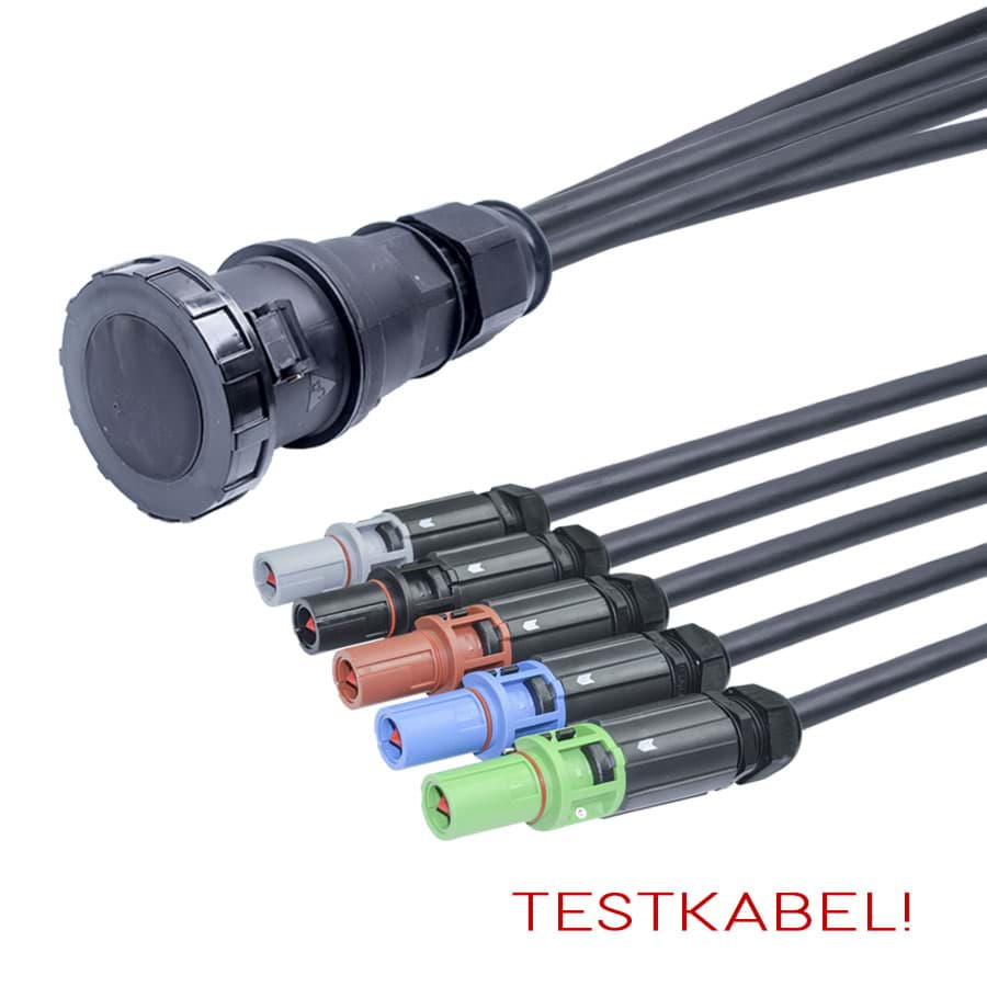 Bild von TESTkabel H07RNF 35mm2 5xPowerline>CEE 5 pin 125A 400V zwart Bals 2,5m