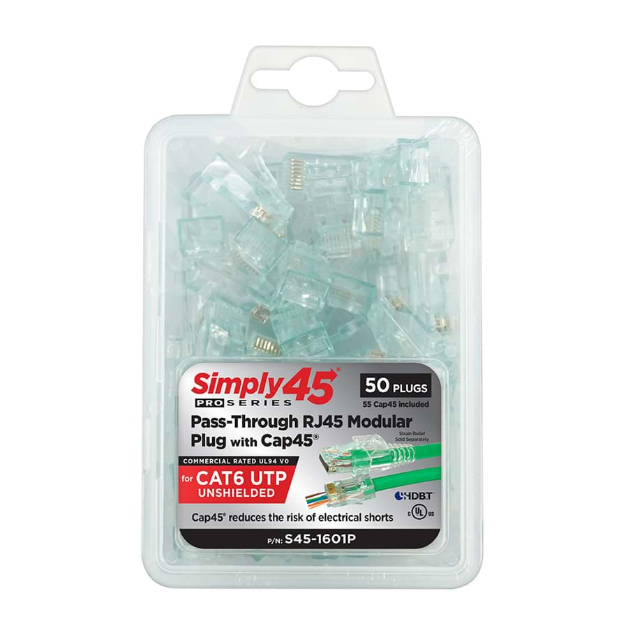 Afbeelding van RJ45 Simply45-ProSeries CAT6 UTP AWG23(26-24) dmax=7,0mm BL50