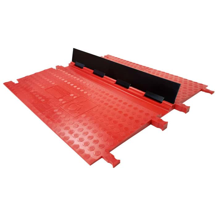 Afbeelding van Black Line kabelgoot 1x65x19mm L=0,92m rood+zwarte deksel wheelchair