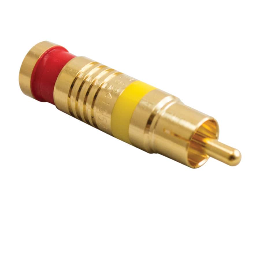 Afbeelding van RCA compressie connector goud voor RG59/U ZK10