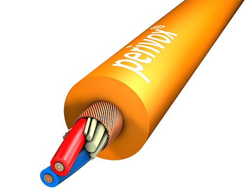 Afbeelding van microfoonkabel FLEX 2x0,22mm2 draaiafscherming PVC d=6,4mm oranje S100