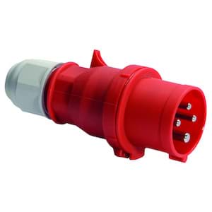 Afbeelding van CEE steker 4p  32A 400V 6h rood IP44 Bals QuickConnect