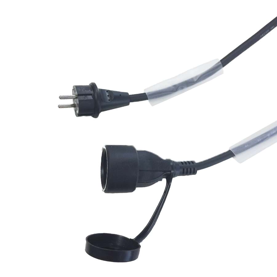 Afbeelding van verlengkabel H07RNF 1,5mm2 Schuko 2p+ra/bus  2,5m aangespoten