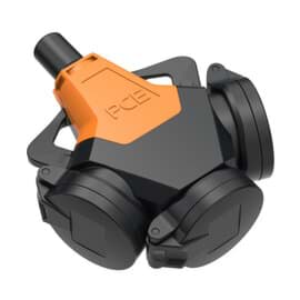 Bild von koppeling penaarde 3-weg rubber-PA6 zwart-oranje Taurus2 PCE